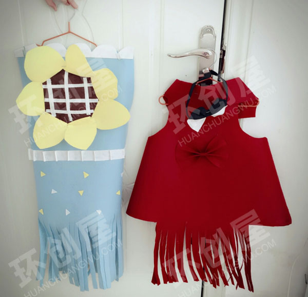 幼儿园服装店自制服装不织布制品图片