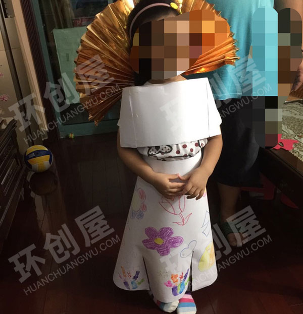 幼儿园用纸做的衣服图片