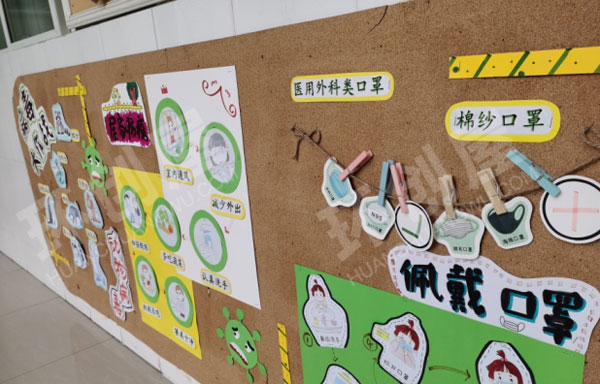 幼儿园疫情主题墙图片