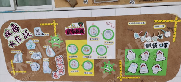 幼儿园疫情主题墙图片