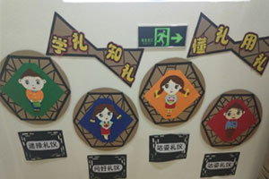 幼儿园礼仪主题墙面布置图片2张