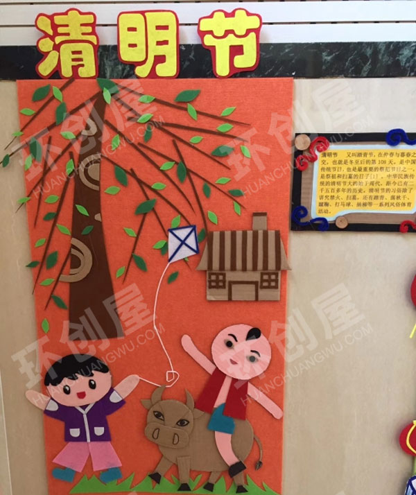 幼儿园墙面布置传统节日介绍图片