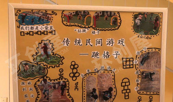 幼儿园走廊传统经典游戏环创图片