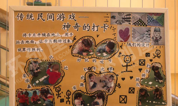 幼儿园走廊传统经典游戏环创图片