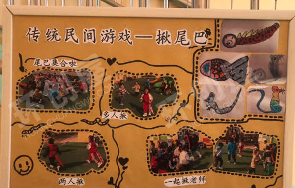 幼儿园走廊传统经典游戏环创图片