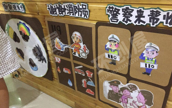 幼儿园走廊墙面森系小清新图片