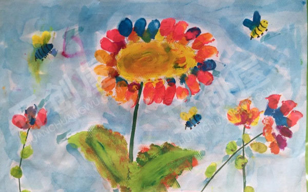 幼儿园手指点画作品展示图片