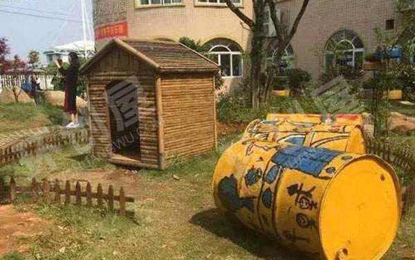 幼儿园户外废物利用游戏场地图片