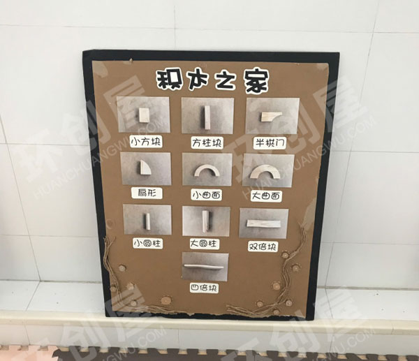 幼儿园建构区墙面展板海报图片