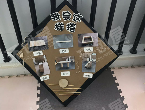 幼儿园建构区墙面展板海报图片