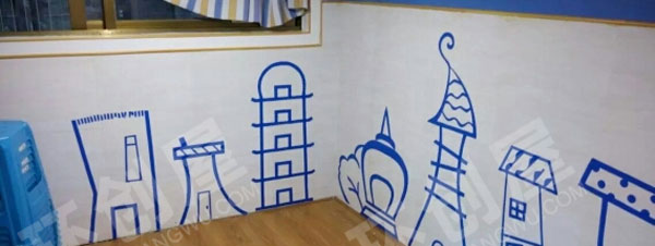 幼儿园建构区的设计壁画图片