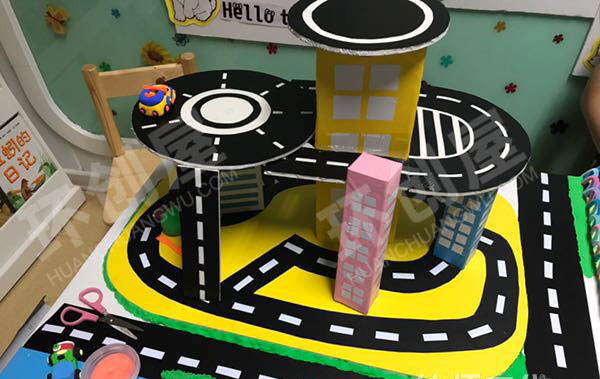 幼儿园建构区制作我们的城市图片