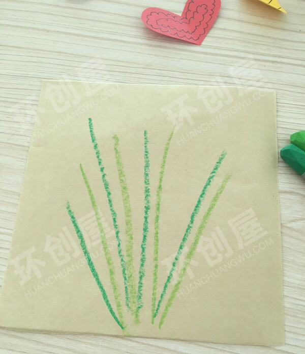 幼儿园美工区手工礼物爱心花束图片