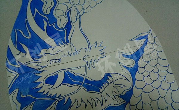 幼儿园角色区服装店青花瓷旗袍图片
