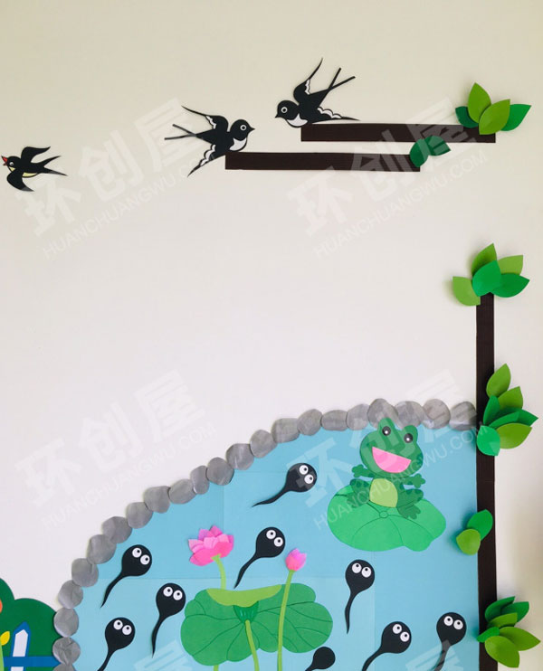 幼儿园春天主题墙春天来了图片
