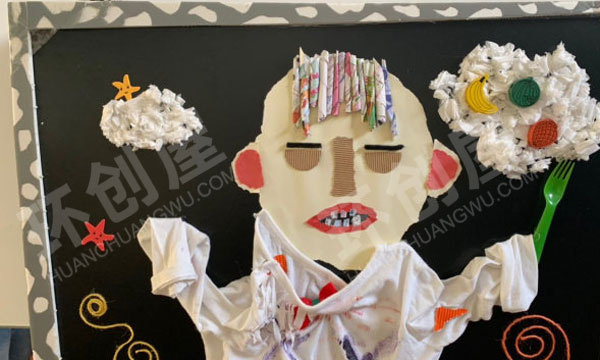 幼儿园走廊作品墙饰布置图片