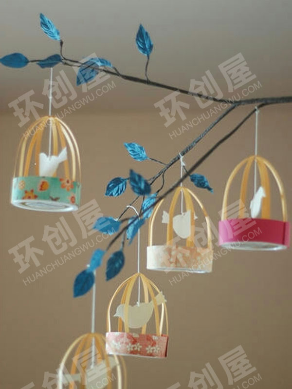 幼儿园树枝的利用小鸟主题吊饰图片