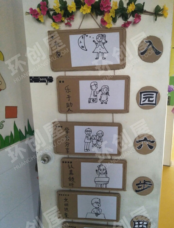 幼儿园教室门的装饰卡通环创图片