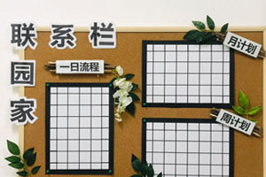幼儿园森系小清新的家园联系栏环创图片