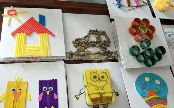 幼儿园触摸墙作品展示图片