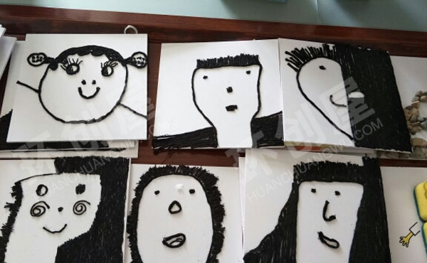 幼儿园触摸墙作品展示图片