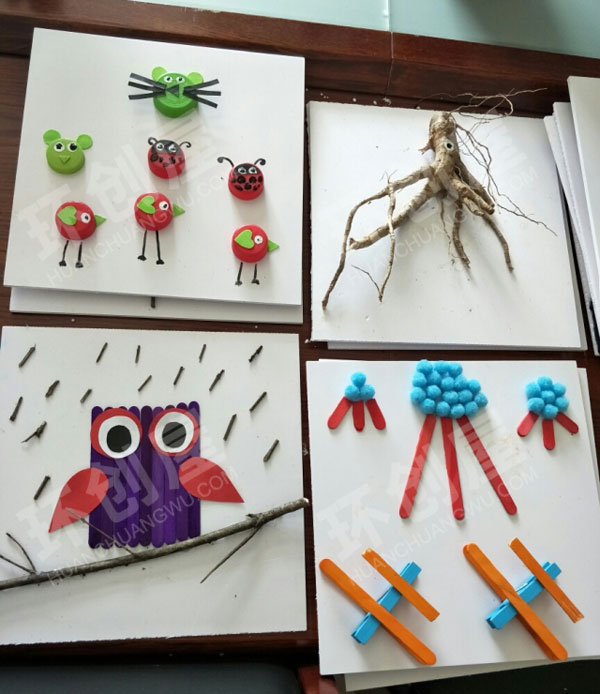 幼儿园触摸墙作品展示图片
