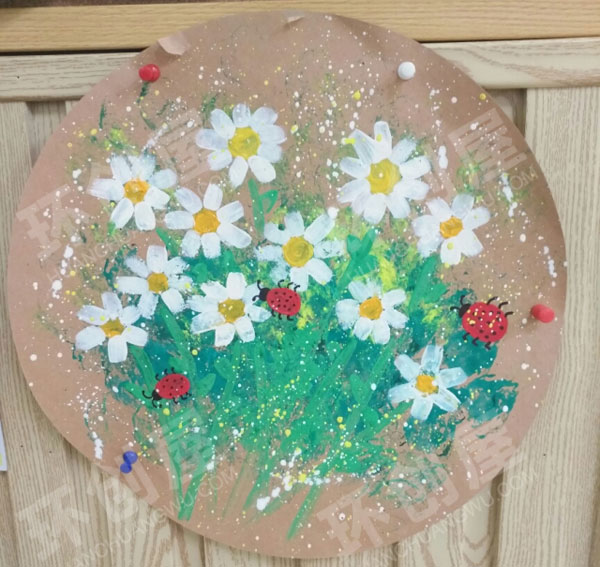 幼儿园水彩粘土画作品展示图片
