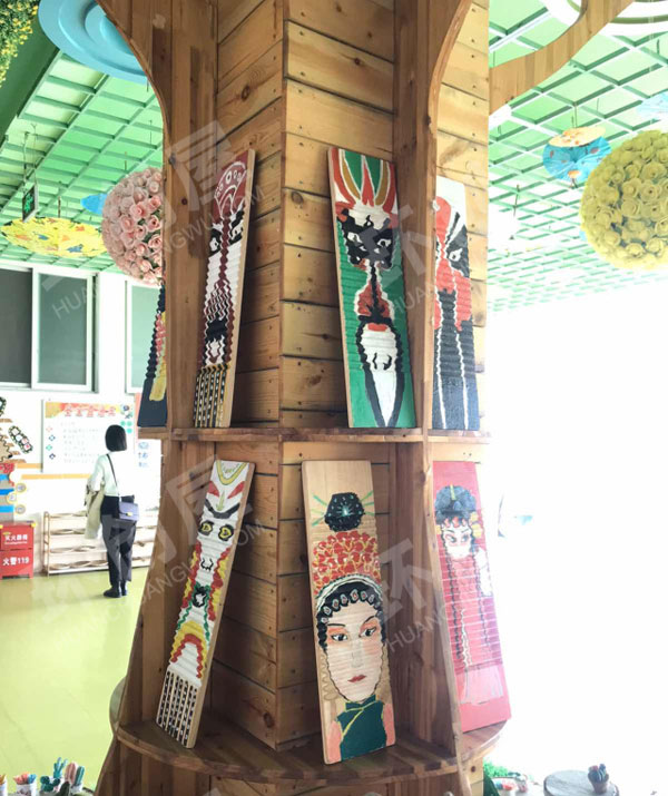 幼儿园户外中国风墙面作品图片