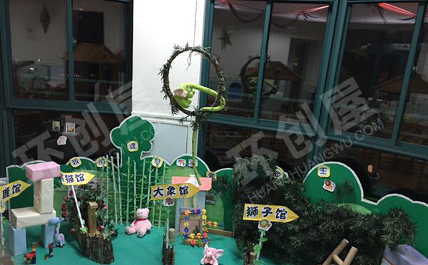幼儿园建构区动物园搭建图片