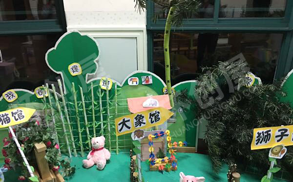 幼儿园建构区动物园搭建图片