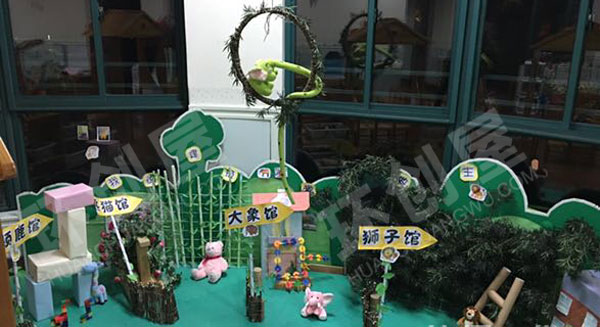 幼儿园建构区动物园搭建图片