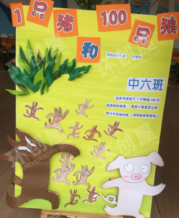 幼儿园阅读区绘本海报环创图片