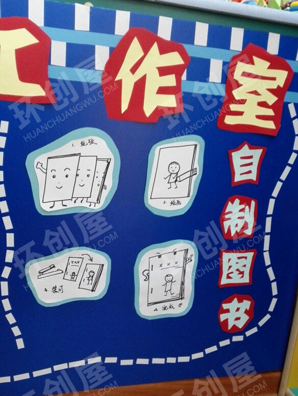 幼儿园环创阅读区图书修补图片