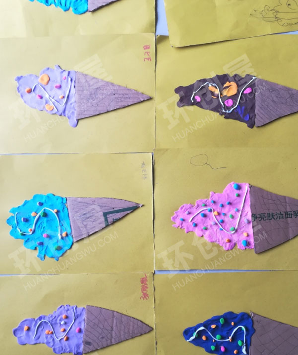 幼儿园美工区制作爽口冰淇淋图片
