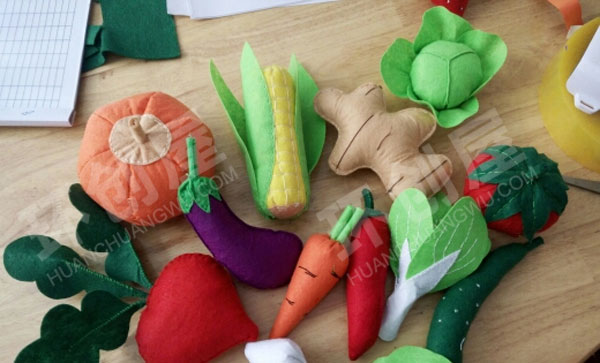 幼儿园角色区小超市不织布制作蔬菜图片