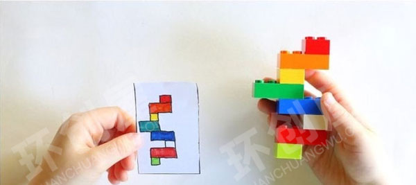 幼儿园益智区有趣的乐高拼搭图片