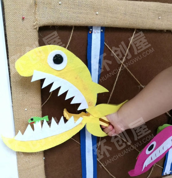 幼儿园海洋风大鱼小鱼主题墙图片