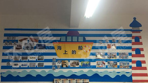 幼儿园墙面布置海洋风主题环创图片