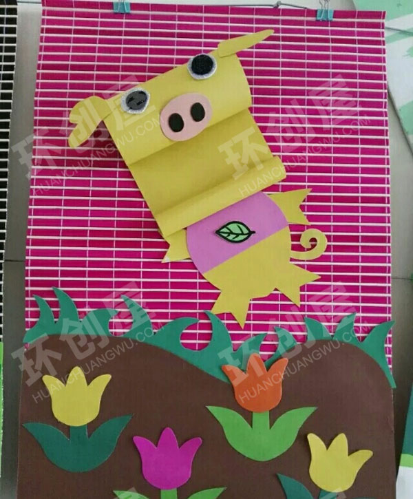 幼儿园小竹席挂饰图片