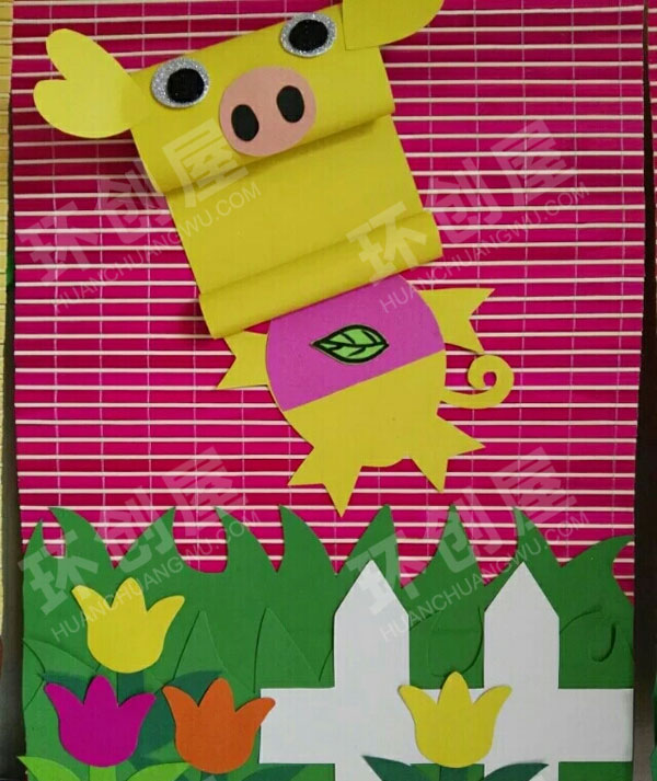 幼儿园小竹席挂饰图片