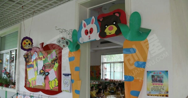 幼儿园卡通可爱门头装饰图片