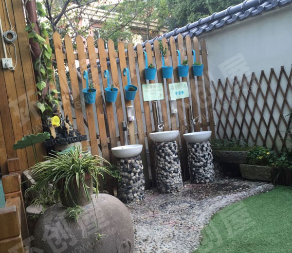 幼儿园户外植物角洗手台图片