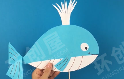 幼儿园美工区会动的小鲸鱼图片