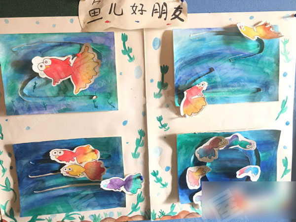 幼儿园表演区音乐图谱鱼儿好朋友图片