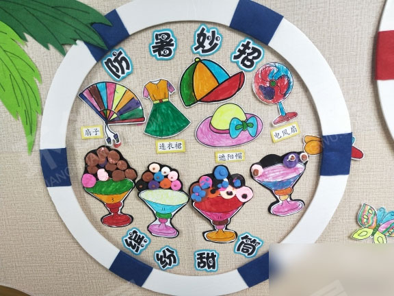 幼儿园海洋风清凉一夏夏季主题墙图片