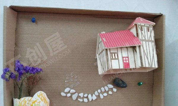 幼儿园自然材料手工小清新墙面布置图片