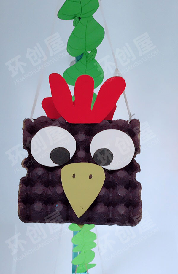 幼儿园鸡蛋壳作品吊饰图片