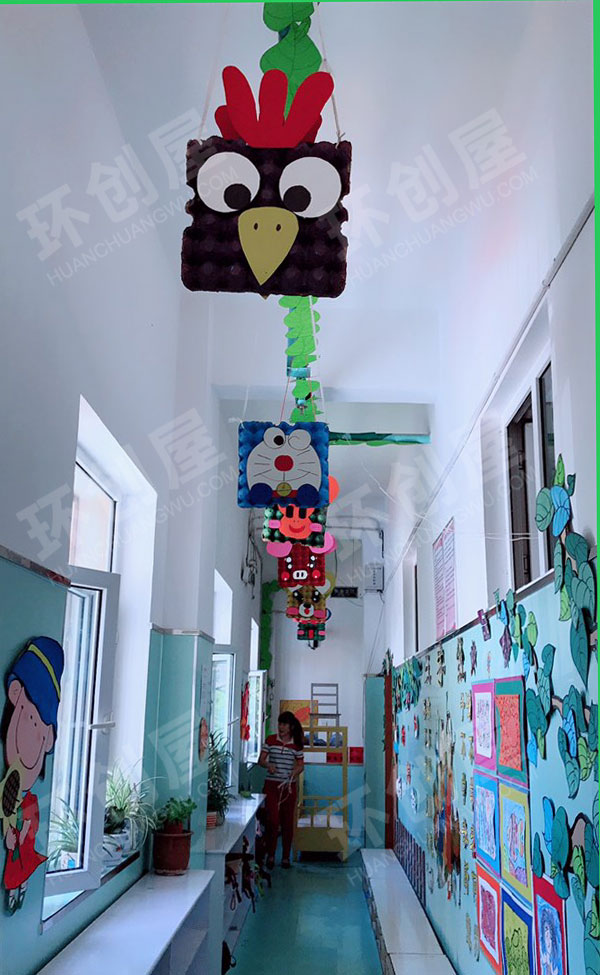 幼儿园鸡蛋壳作品吊饰图片