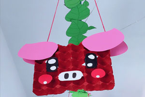 幼儿园鸡蛋壳作品吊饰图片8张
