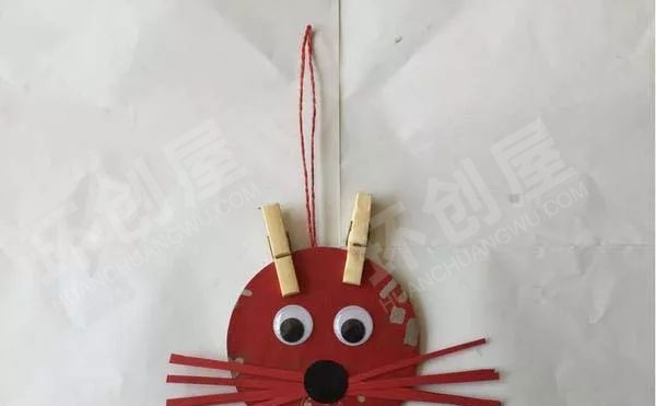 幼儿园光盘废物利用小兔子挂饰图片